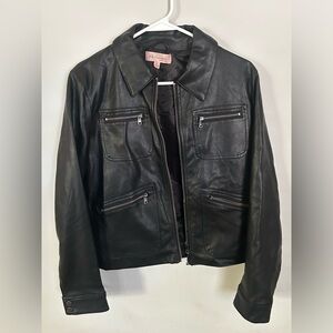 Faux leather jacket